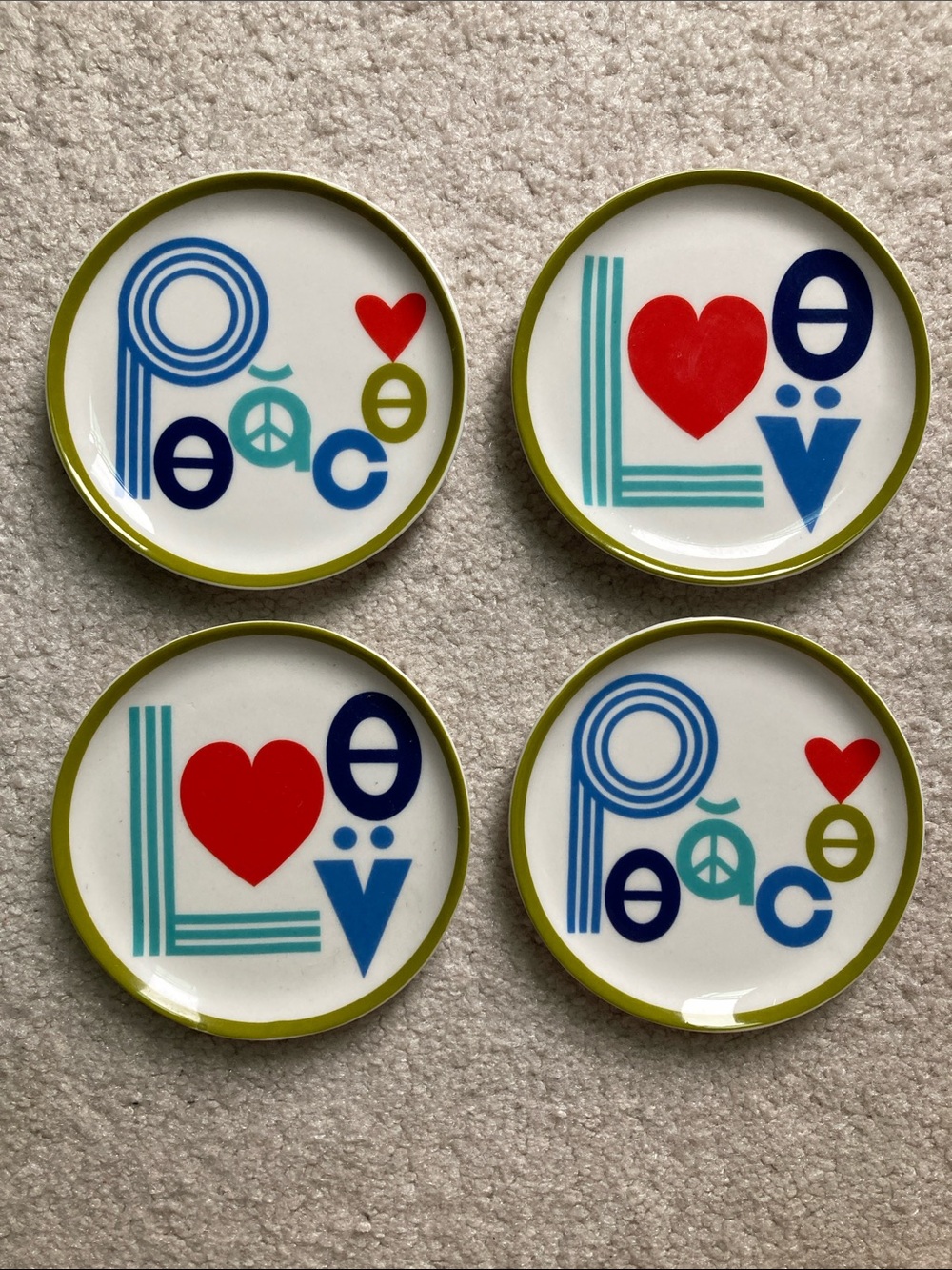 Jonathan Adler love and peace coasters